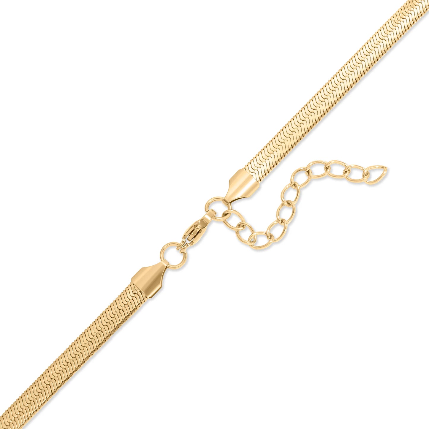 The Horizon Herringbone Charm Necklace