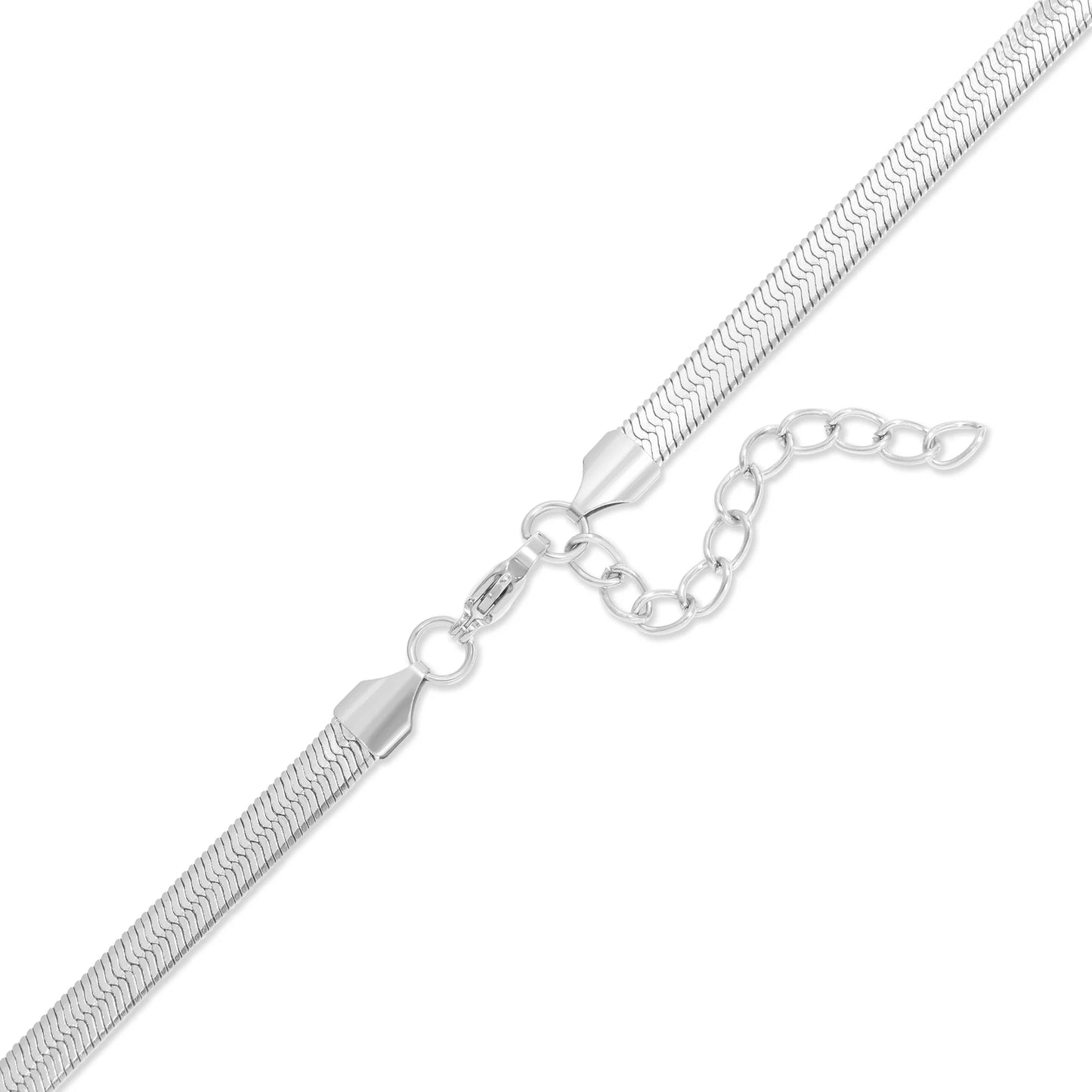 The Horizon Herringbone Charm Necklace