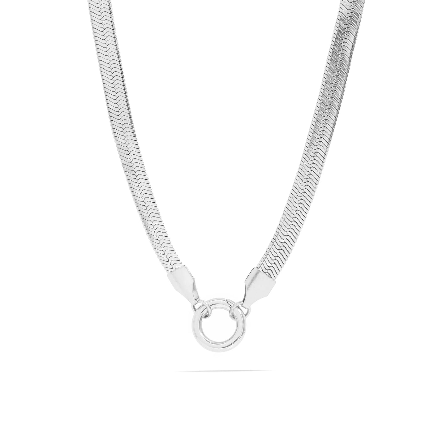 The Horizon Herringbone Charm Necklace