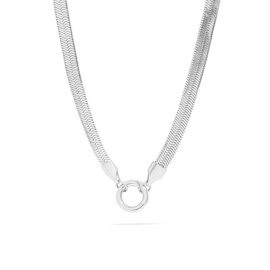 The Horizon Herringbone Charm Necklace