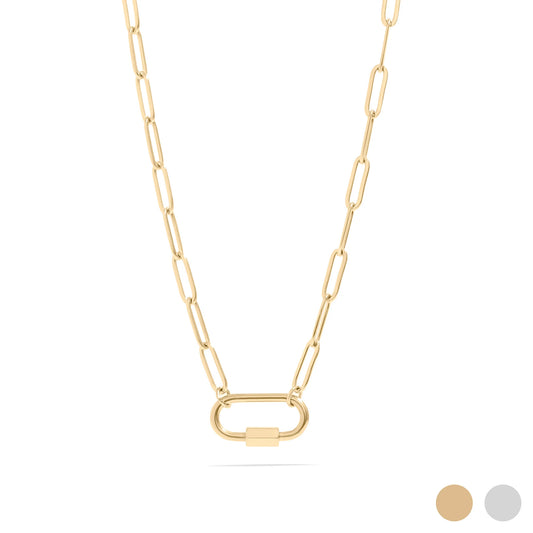 The Drift Paperclip Carabiner Charm Necklace