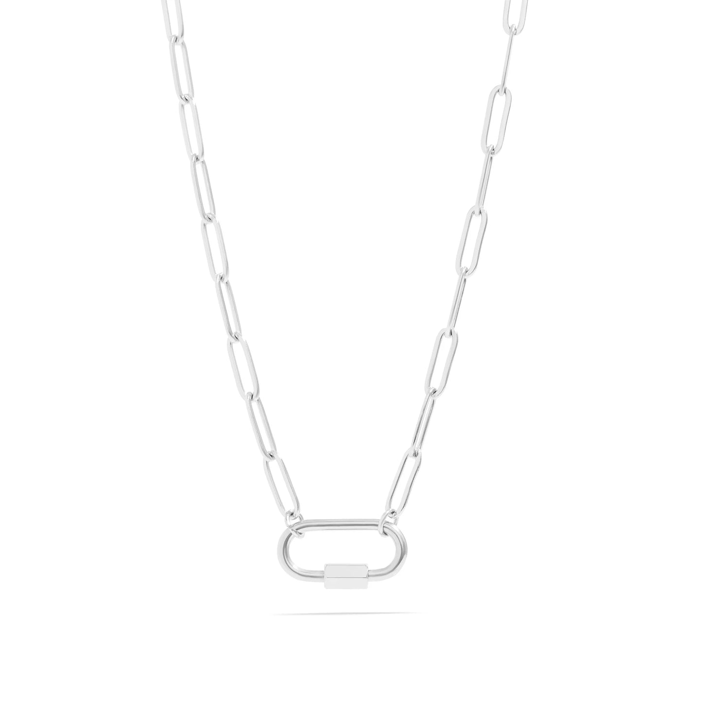 The Drift Paperclip Carabiner Charm Necklace