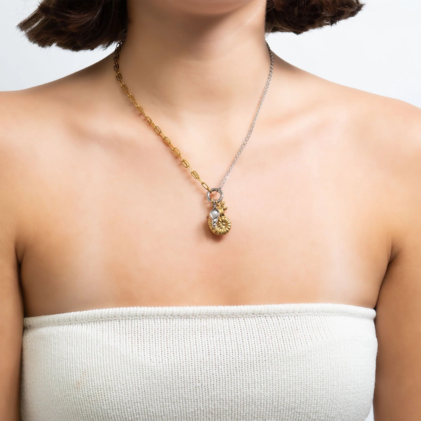 The Luster Mixed Metal Chain Necklace