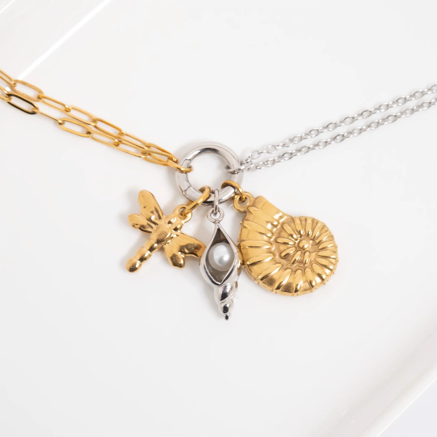 The Luster Mixed Metal Chain Necklace
