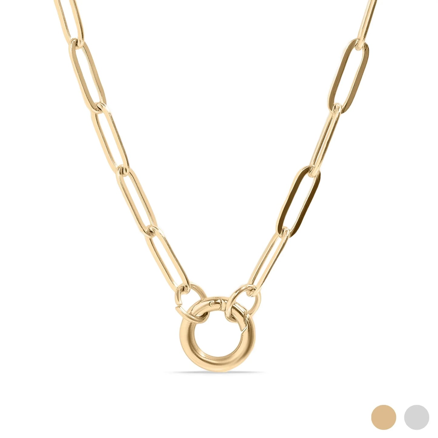 The Alys Paperclip Charm Collector Necklace