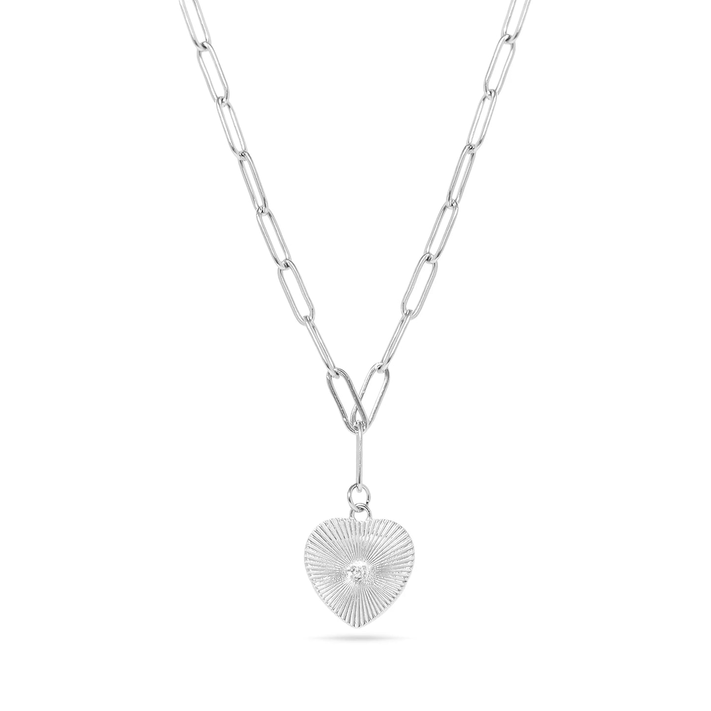 The Solstice Heart Paperclip Necklace