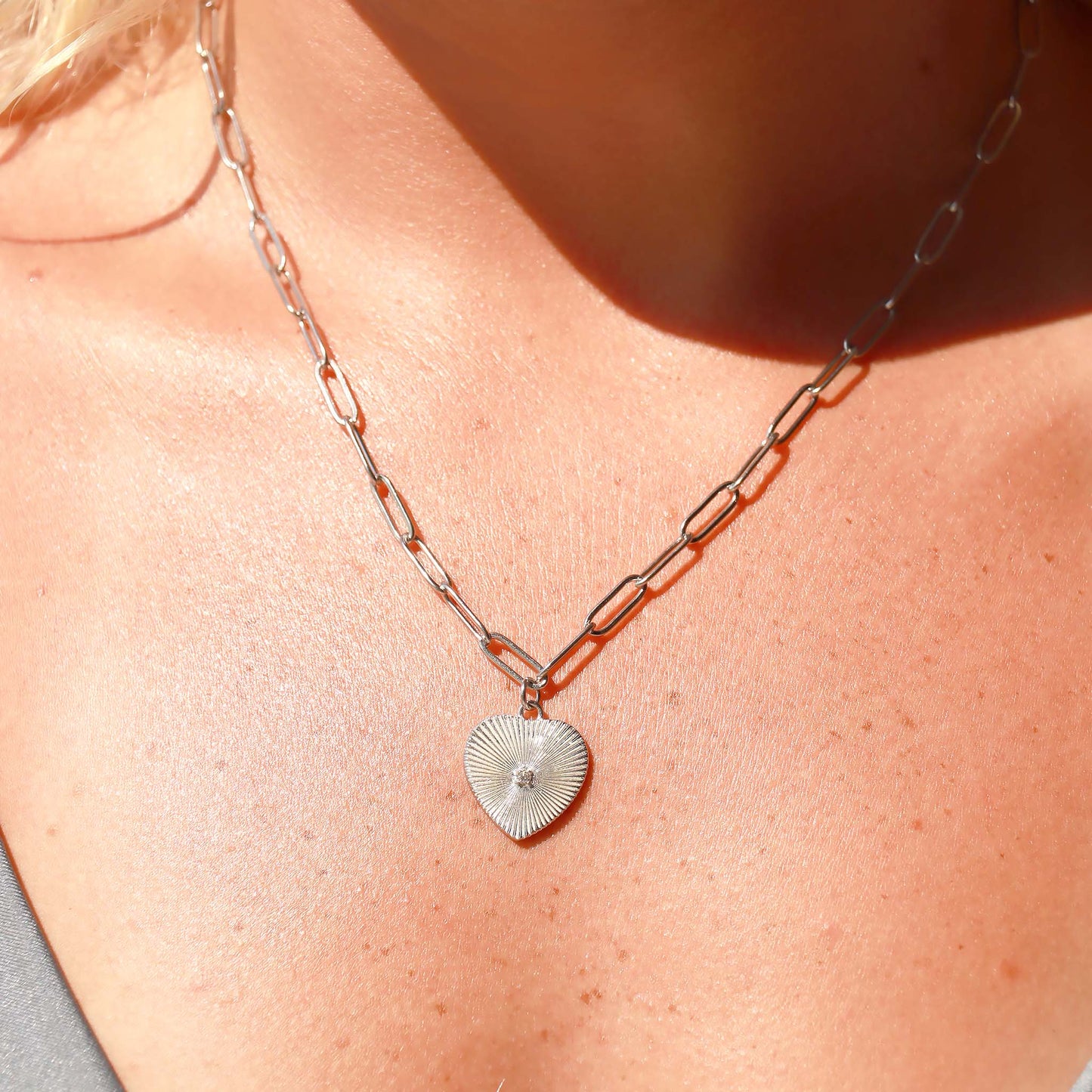 The Solstice Heart Paperclip Necklace