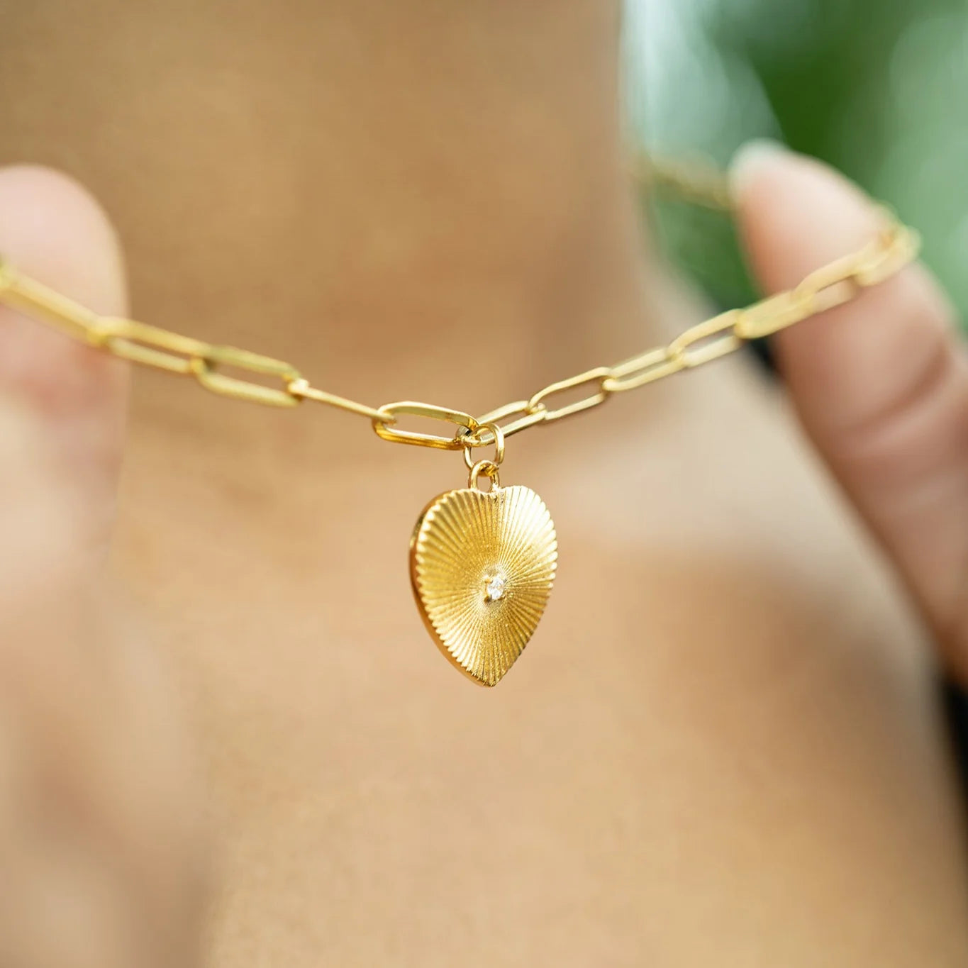 The Solstice Heart Paperclip Necklace
